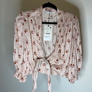 ZARA FLORAL TOP NEW W TAGS